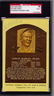 Satchel Paige Signed Hall of Fame Plaque Postcard, SGC