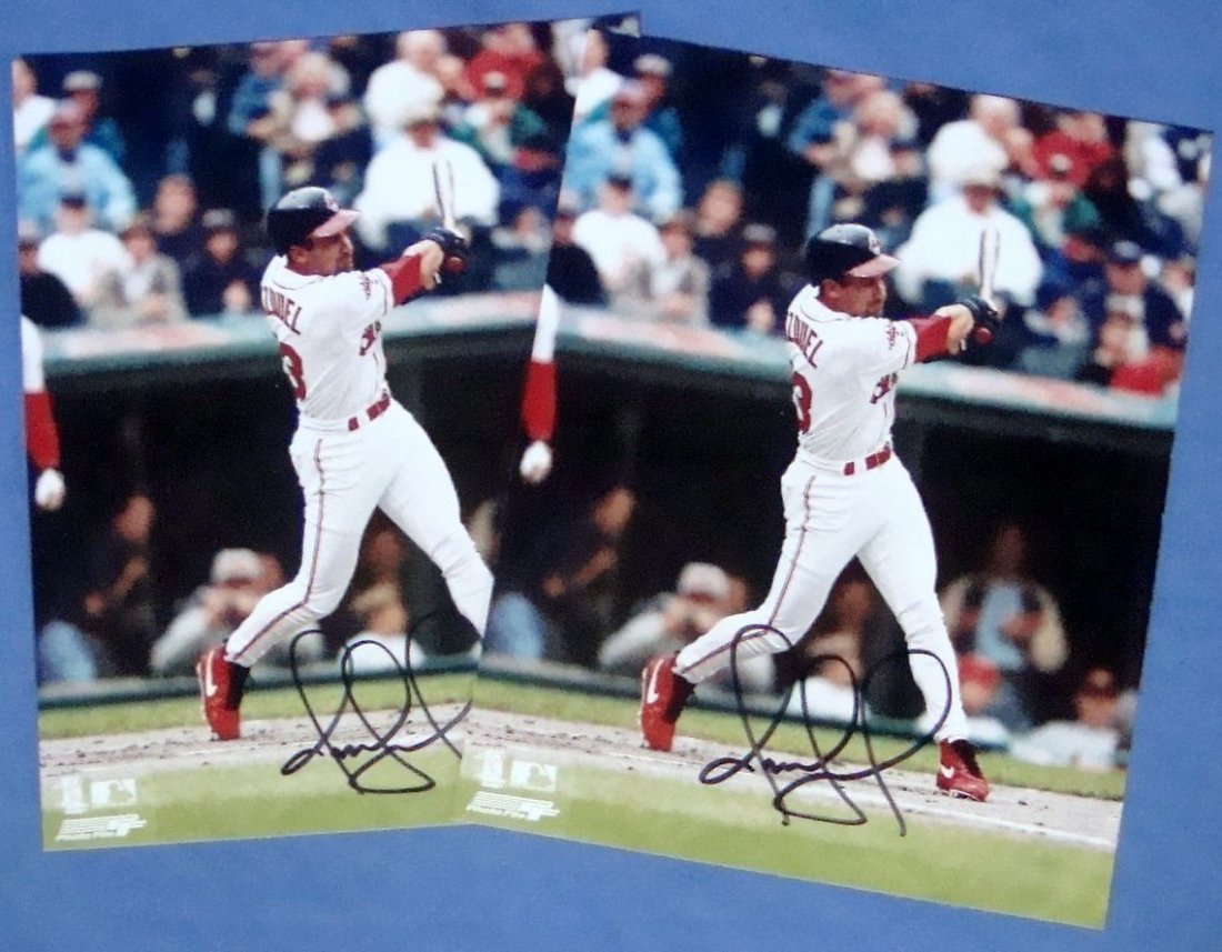 Pair of Omar Vizquel Cleveland Indians Autographed 8x10 (1 of 1)