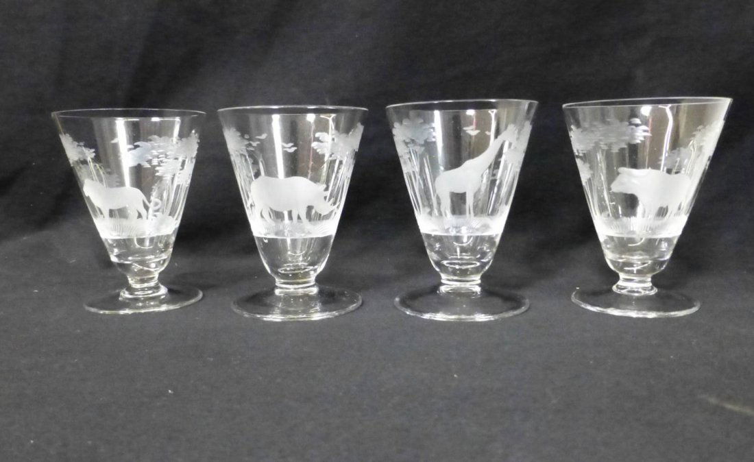 Rowland Ward Safari Game Cordials Glasses (1 of 1)