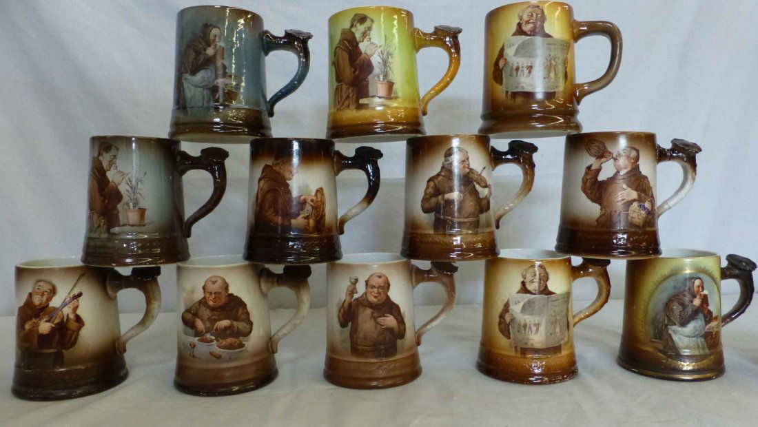 Laughlin Art China Collection Monks Friars Stag Handle (1 of 3)