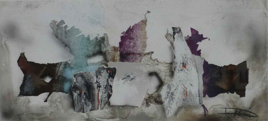 Laszlo Dus Hungarian American Abstract Painting on (1 of 4)