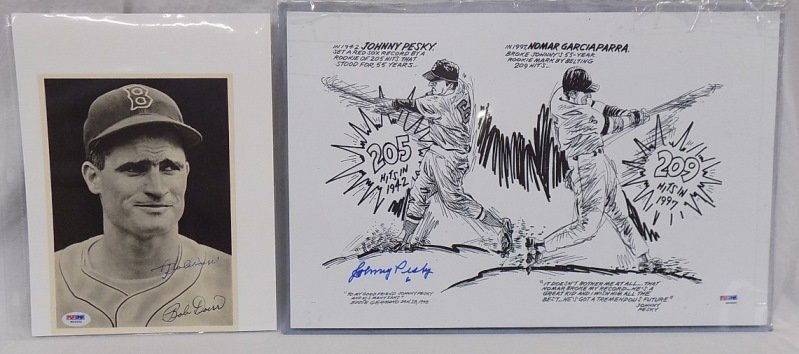 Bobby Doerr signed photo & Johnny Pesky signed print (1 of 6)