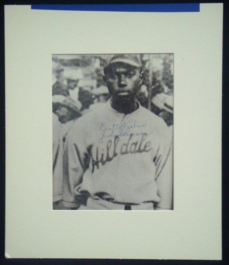 William Julius "Judy" Johnson Signed 8x10 Photograph, (1 of 4)