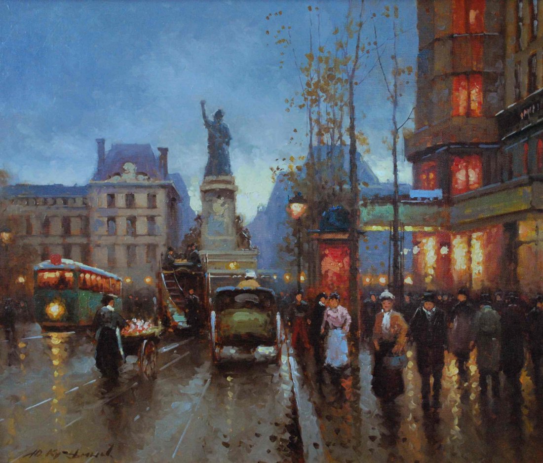 Yuri Kuzmin, Russian Oil On Canvas Paris City Scene (1 of 4)