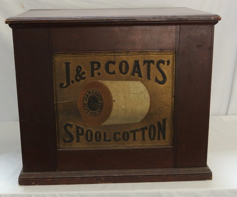 19th c. J.P. Coats' Spool Cotton Cabinet (1 of 6)