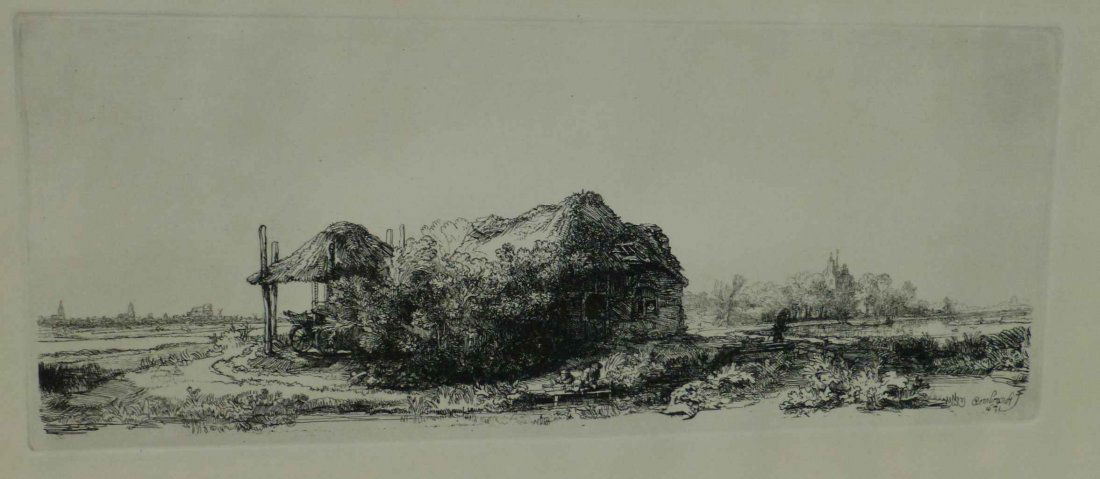 Rembrandt van Rijn- Etching- "Landscape with Cottage" (1 of 6)