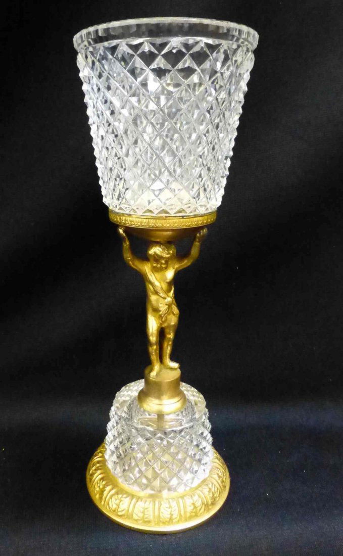 Baccaarat Style Cut Crystal French Gilt Bronze Ormolu (1 of 3)