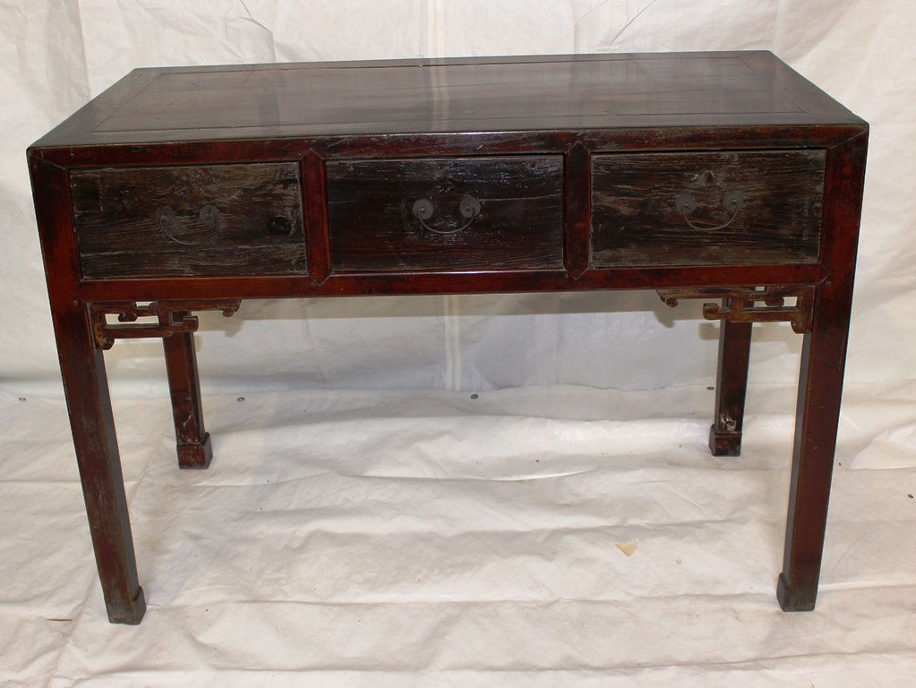 Qing Dynasty Juwood Three Drawer Desk (1 of 4)