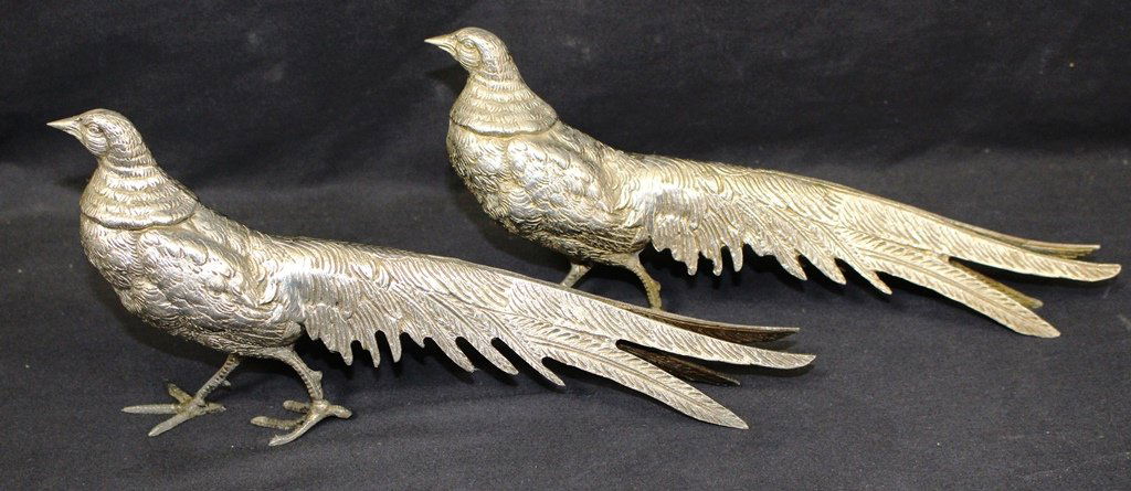 Pair of Metal Peacocks (1 of 3)