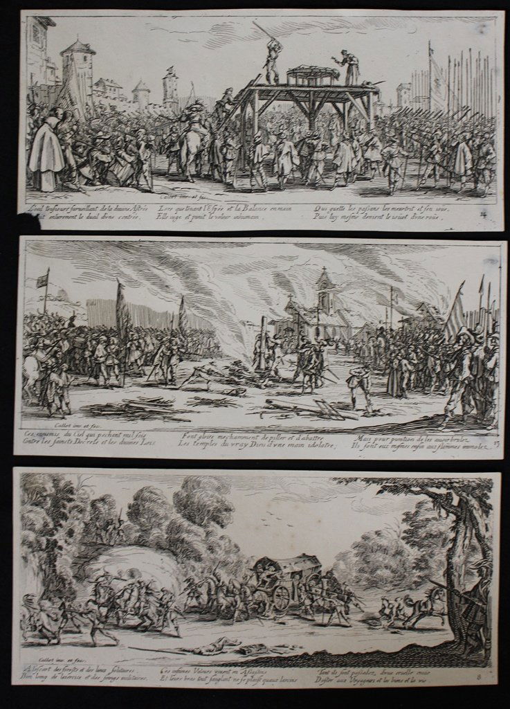 Jacques Callot  1592 - 1635 Three Bookplate Etchings (1 of 4)