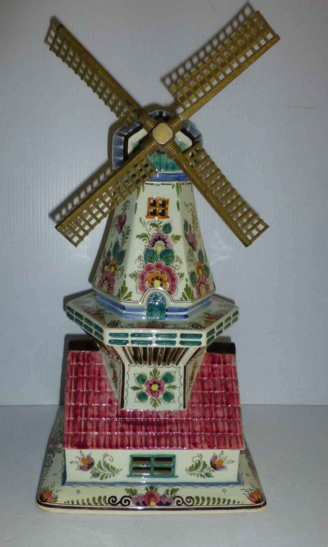 Handpainted DELFT Polychrome Windmill (1 of 5)