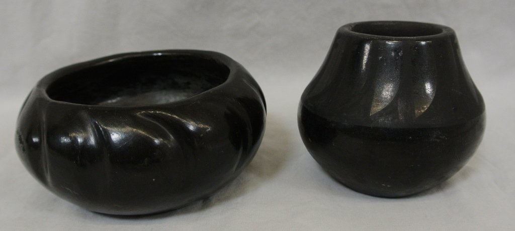 Two Small Pieces of Black Pottery (1 of 2)