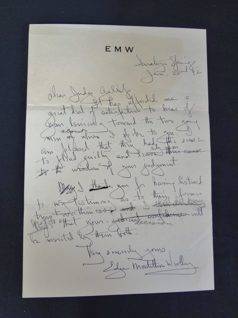 Monty Woolley autographed full-page letter 1942 (1 of 4)