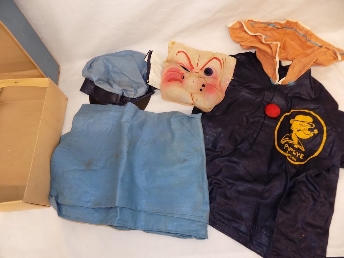 RARE Halco Full Child's Popeye Halloween Costume: RARE Halco Full Child's Popeye Halloween Costume. Comes with Sailors Hat, Popeye Mask, Shirt and Pants.