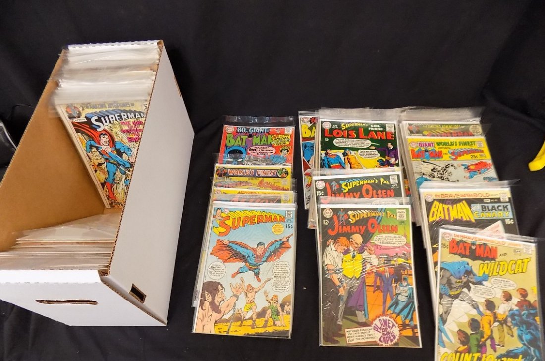 1960's Box of Comic Books Superman, Batman +++: 1960's Box of Comic Books Superman, Batman +++