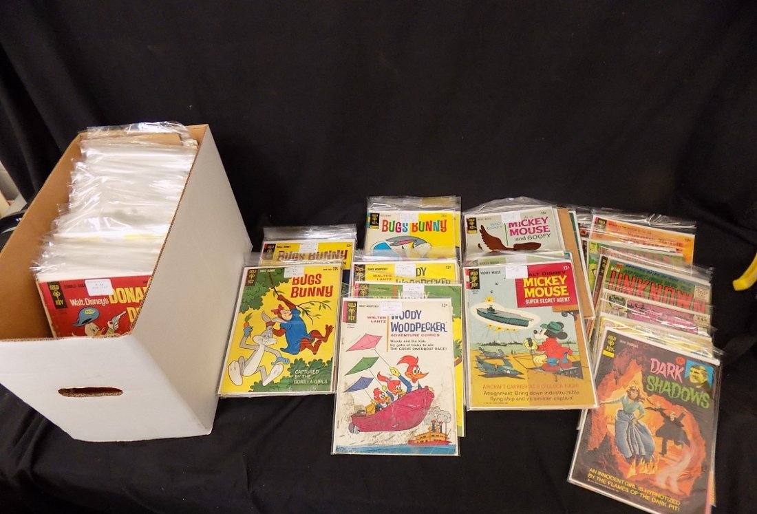 1960's Box of Comic Books Mickey Mouse, Donald: 1960's Box of Comic Books Mickey Mouse, Donald Duck, Dark Shadows +++