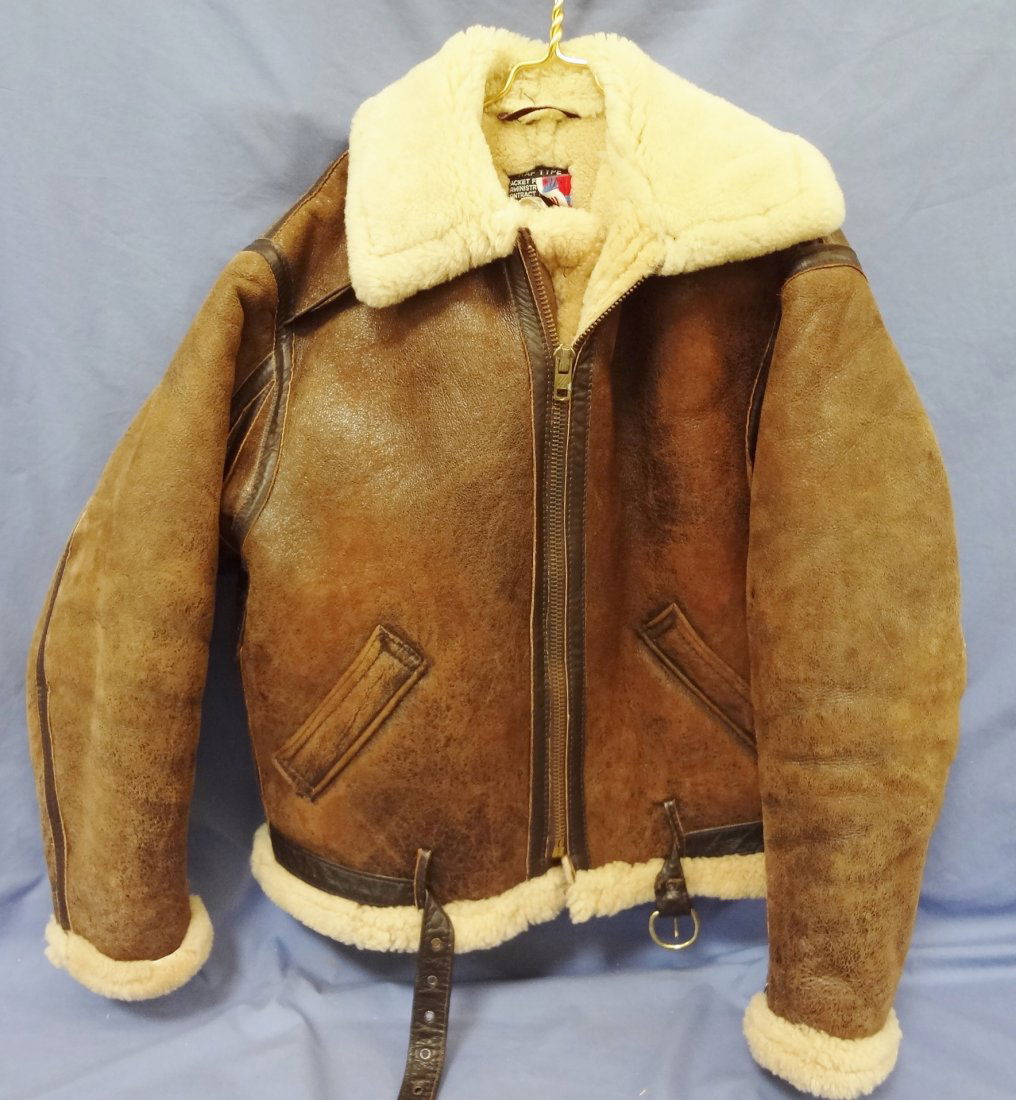 World War II Aviator Bomber Jacket Flying Tigers: World War II Aviator Bomber Jacket Flying Tigers: A great Schotts Brothers Aviator Bomber Jacket. A Jacket most likely commissioned for someone. A Schotts Brothers jacket. Label reads: RAF Type Jacket
