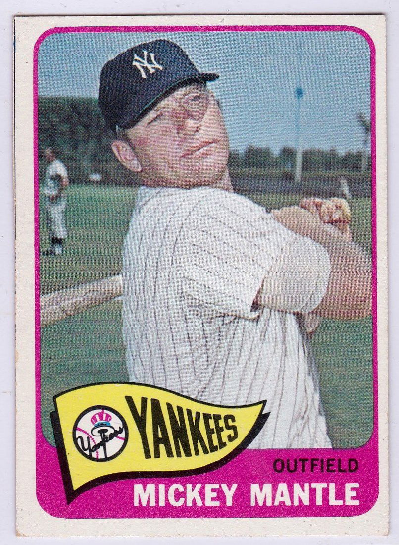 1965 Topps #350 Mickey Mantle Card, High Grade (1 of 2)