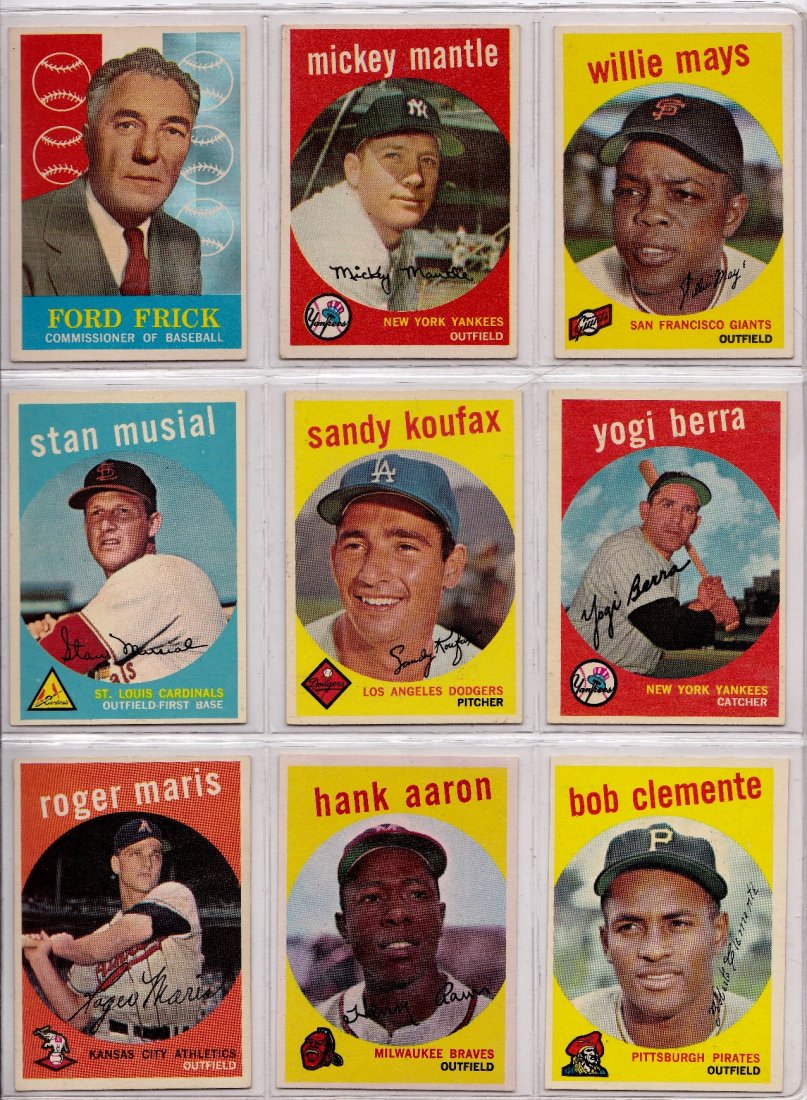 1959 Topps Baseball Complete Set, NM/MT w all Stars (1 of 10)