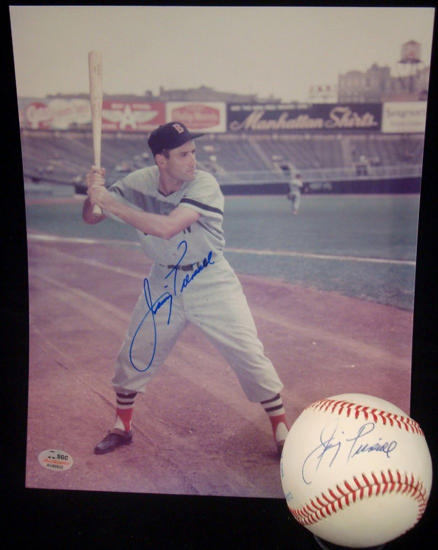 Jimmy Piersall Autographed OAL Baseball and 8x10 (1 of 3)
