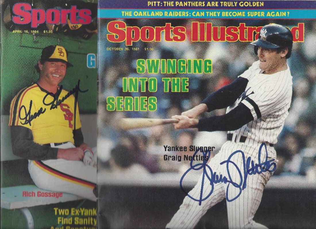 Pair Graig Nettles Autographed 1980's Sports (1 of 3)