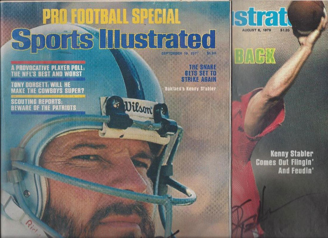 Pair of Ken Stabler Autographed 1970's Sports (1 of 3)