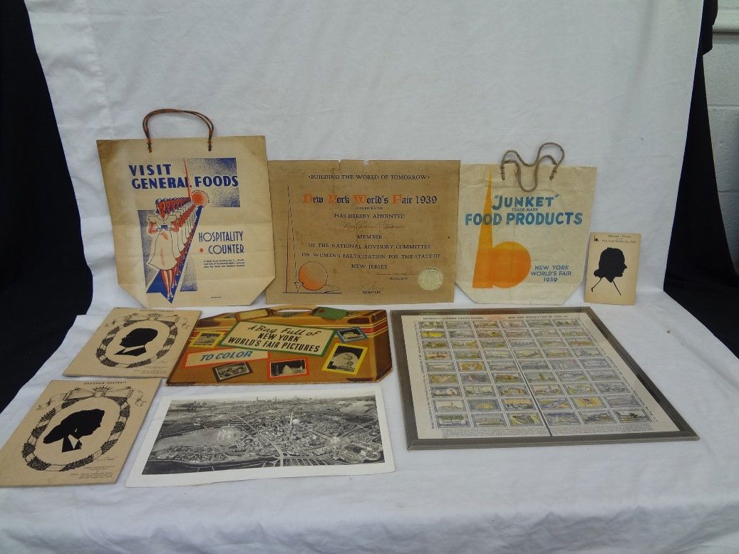 1939 New York World's Fair Paper Lot: Stamps, (1 of 8)