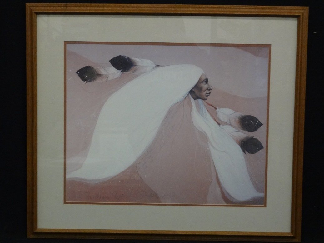 Native American Lithograph unknown artist, titled "New (1 of 4)