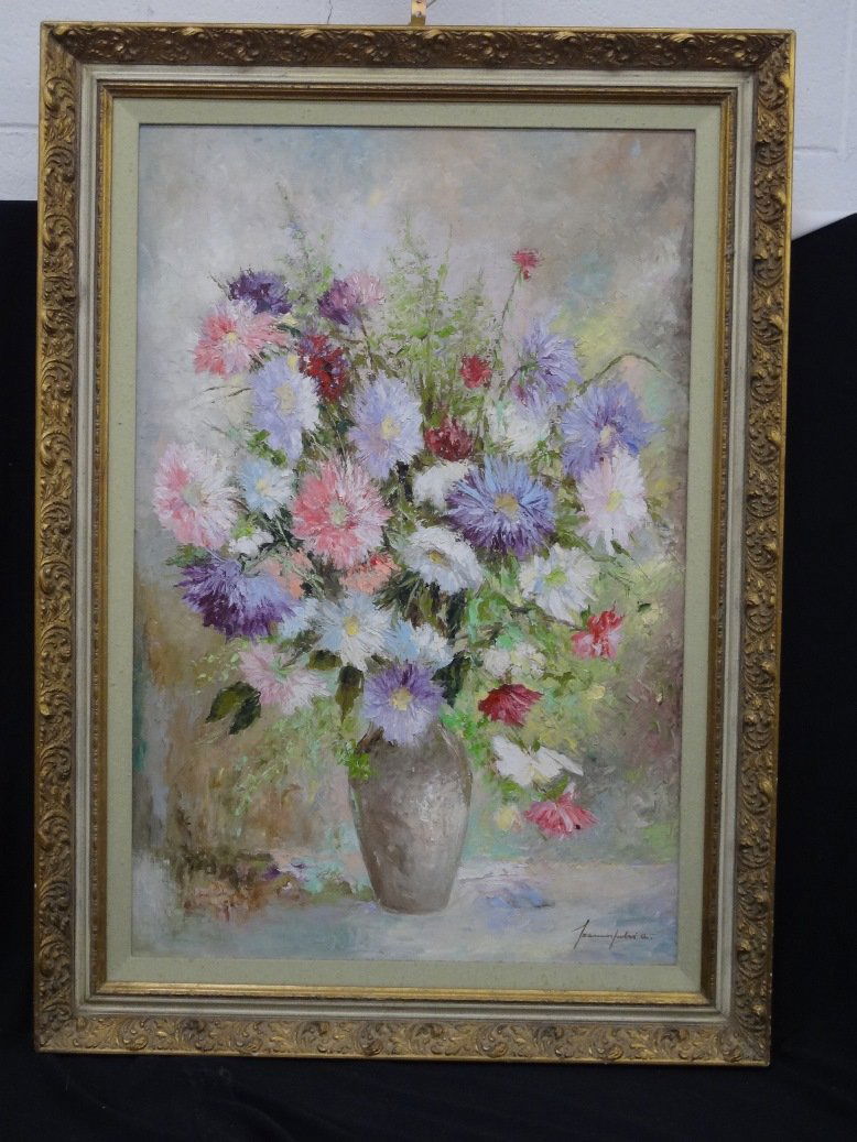 P. Szamosfalvi Original Oil on Canvas Still Life of (1 of 7)