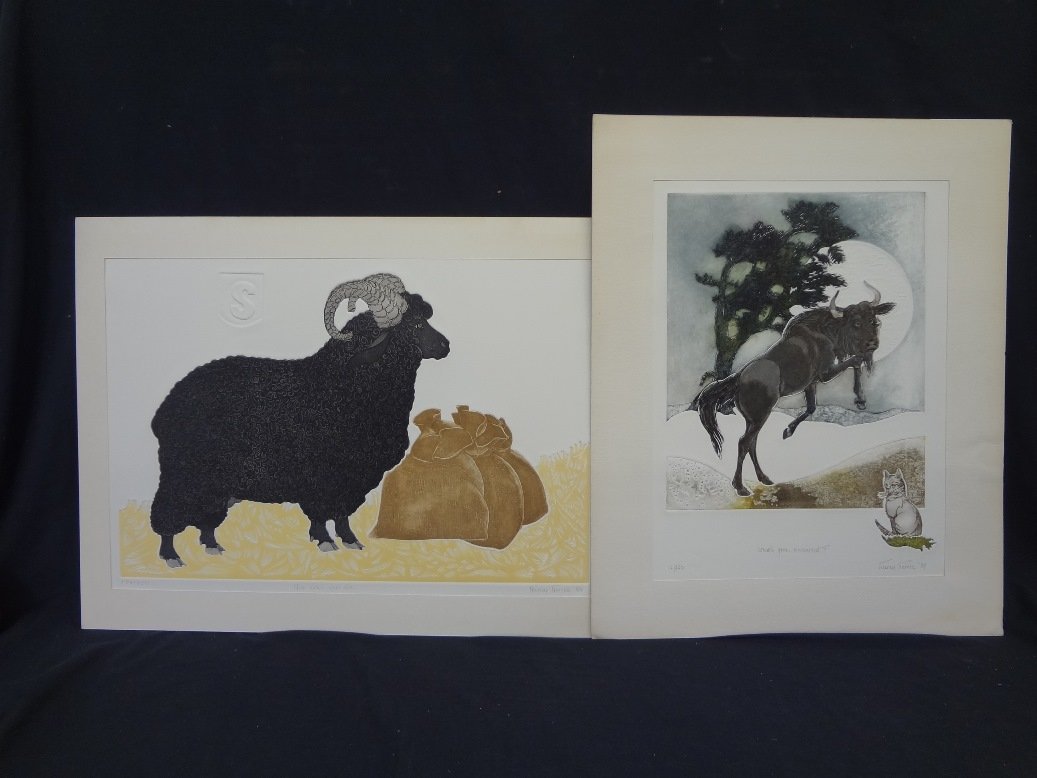 (2) Nancy Nemec Intaglio and Relief Prints Signed and (1 of 10)