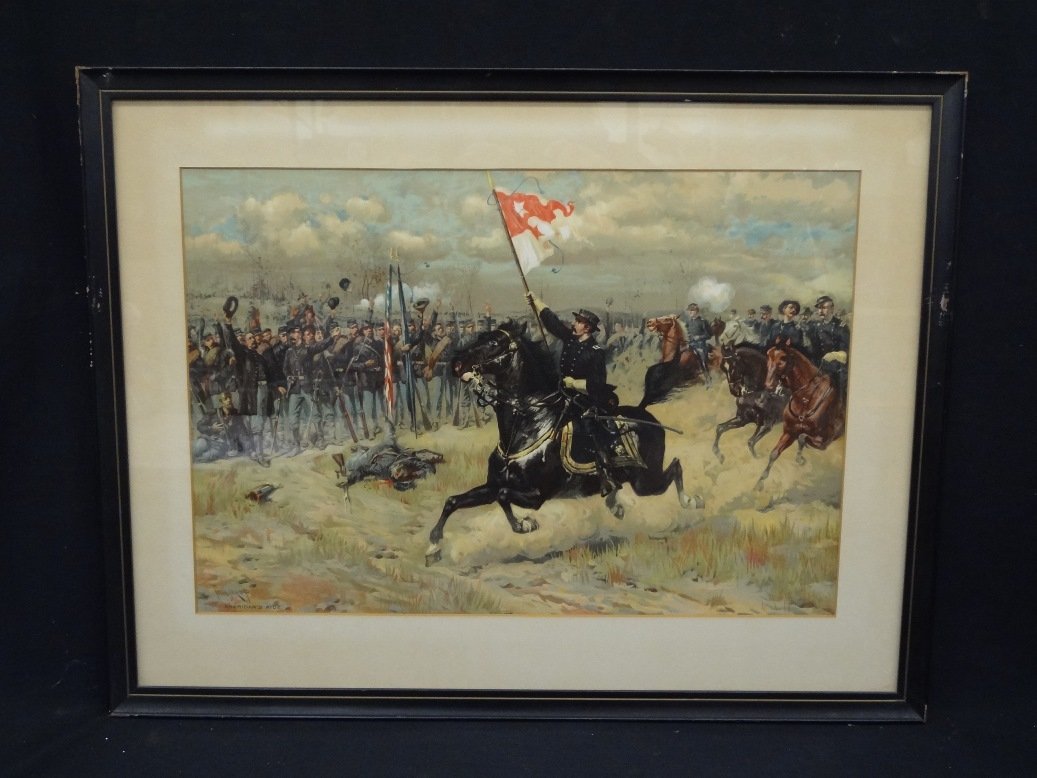 Thur Thurlstrup "Sheridan's Ride" Civil War Lithograph (1 of 4)