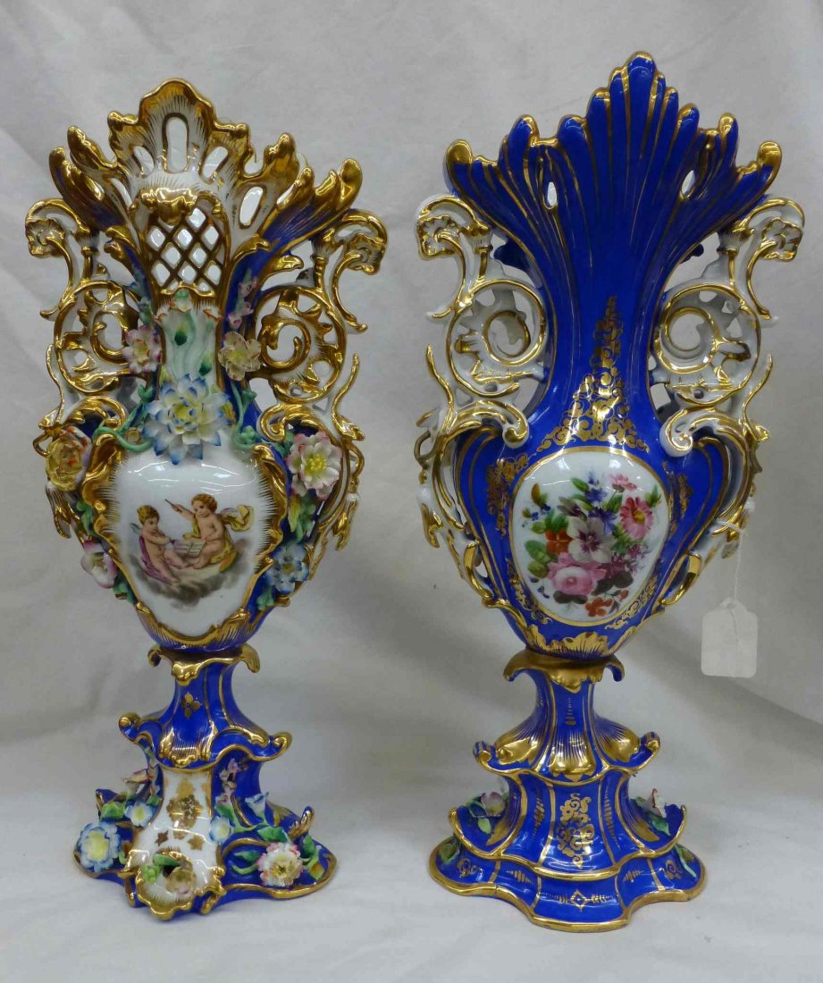 A Pair of French Porcelain Urn Vases (1 of 4)