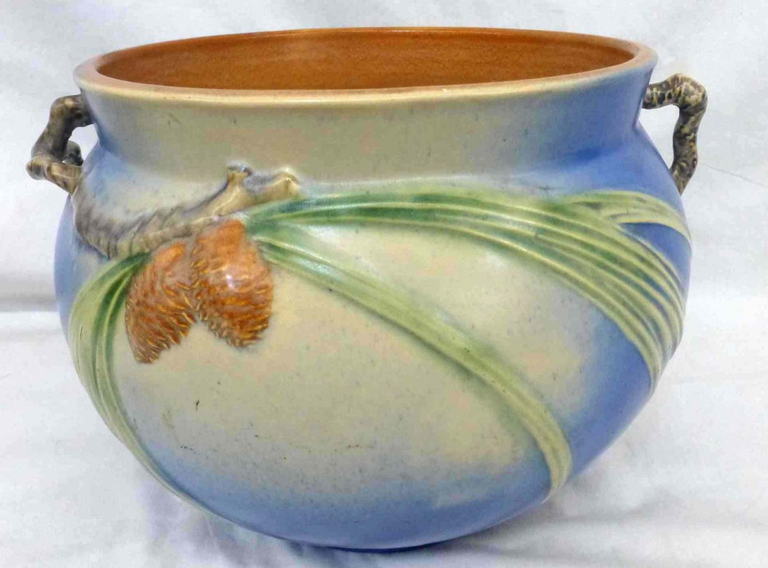 Roseville Pinecones Jardiniere Vase 6328 Mar 06, 2016 Fusco