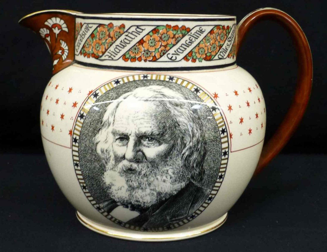 Wedgwood Transferware Longfellow Memorial Pitcher (1 of 4)