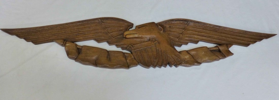 60" Wood Eagle Wall Hanging (1 of 2)