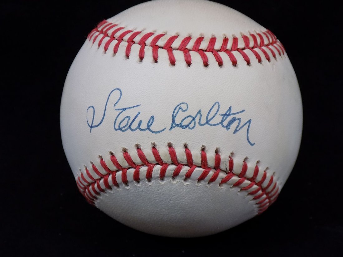 Steve Carlton Autographed NL White Baseball SGC Cert (1 of 2)