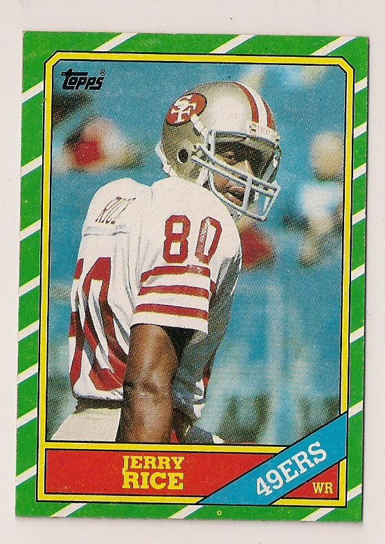 1986 Topps Jerry Rice HoF RC Rookie Card #161 San (1 of 1)