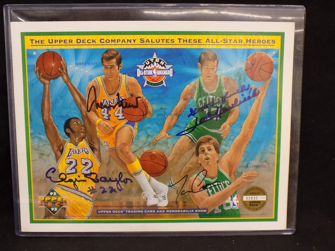 Jerry West, Elgin Baylor, Havlicek & Cowens Autographed (1 of 4)