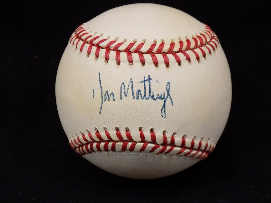 Don Mattingly Autographed Official AL Brown Baseball (1 of 2)