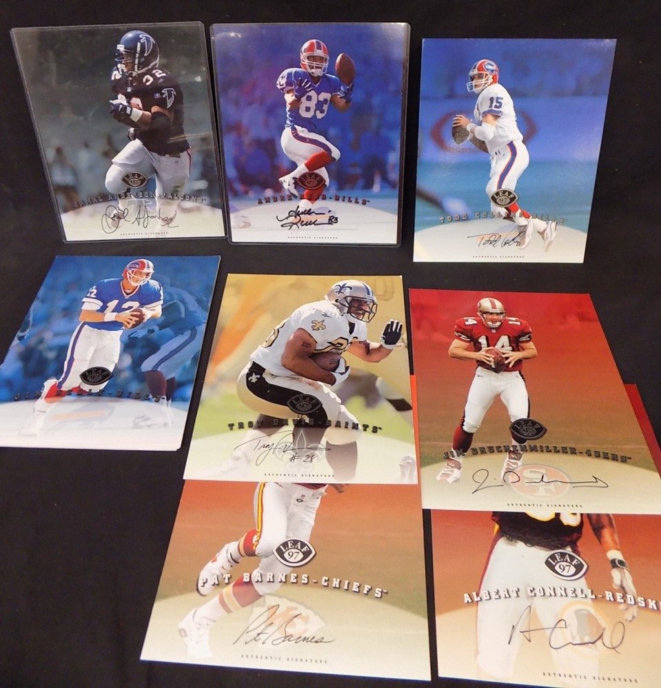 (7) 1997 LEAF AUTOGRAPH 8 X 10 CARD LOT Andre Reed, (1 of 5)