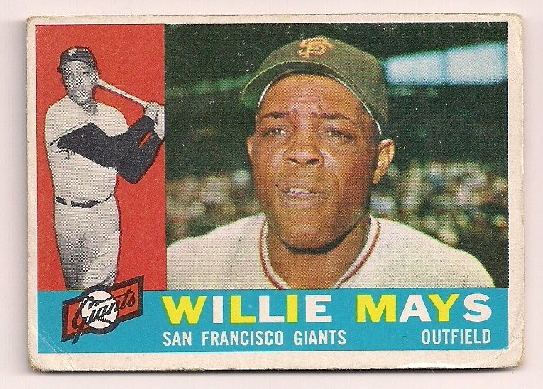 1960 Topps Willie Mays #200 - San Francisco Giants -: 1960 Topps Willie Mays #200 - San Francisco Giants - GD-VG Corner are creased