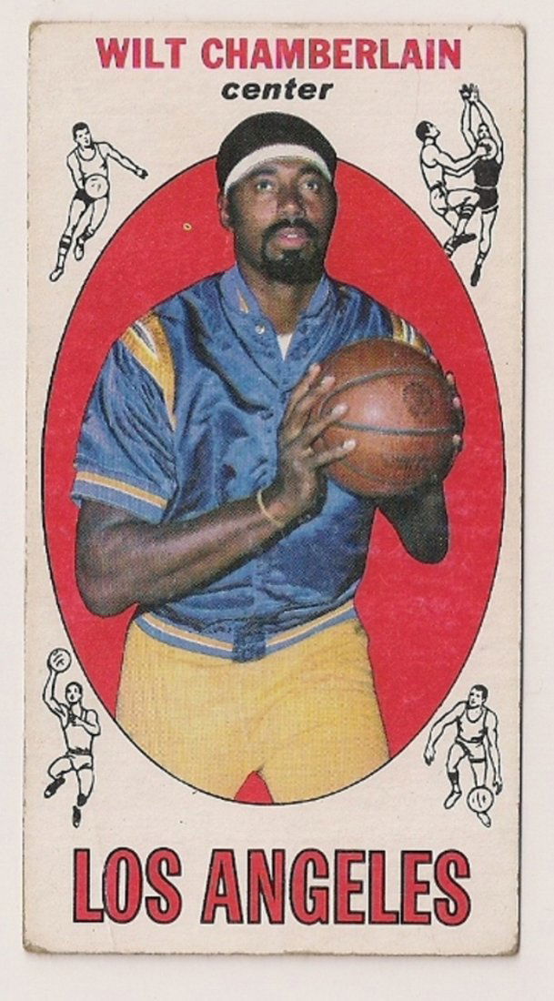 1969 Topps Basketball # 1 Wilt Chamberlain Lakers EX: 1969 Topps Basketball # 1 Wilt Chamberlain Lakers EX Condition