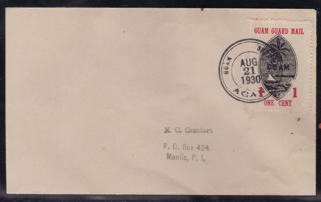 Guam M3 on 193o Cover to Philippines VF SCV.$225 (1 of 1)