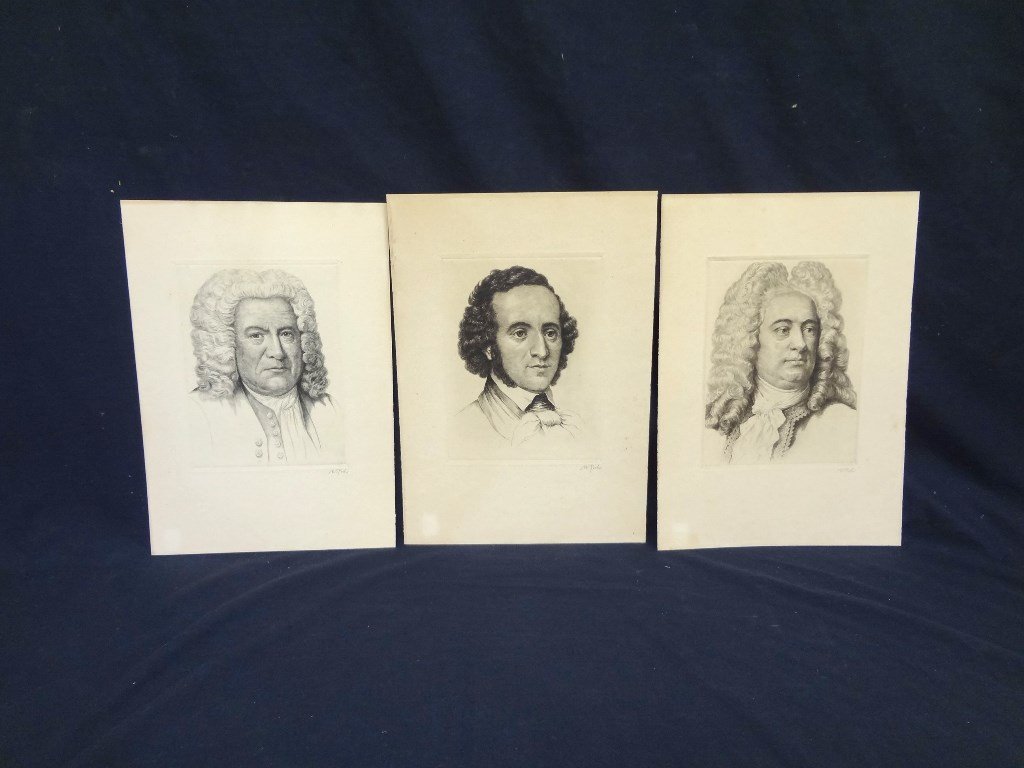 (3) Original Signed 19th century Etchings of English: (3) Original Signed 19th century Etchings of English Nobility: Matted, here are three beautiful etchings done by the same artist. Signed at the right bottom of each. Unknown artist. Measuring 10x14.