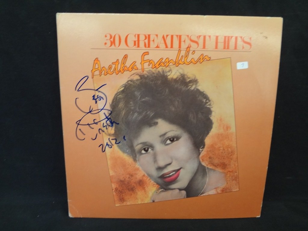 ?Aretha Franklin÷ Autographed Album LP. LOA from JSA (1 of 2)