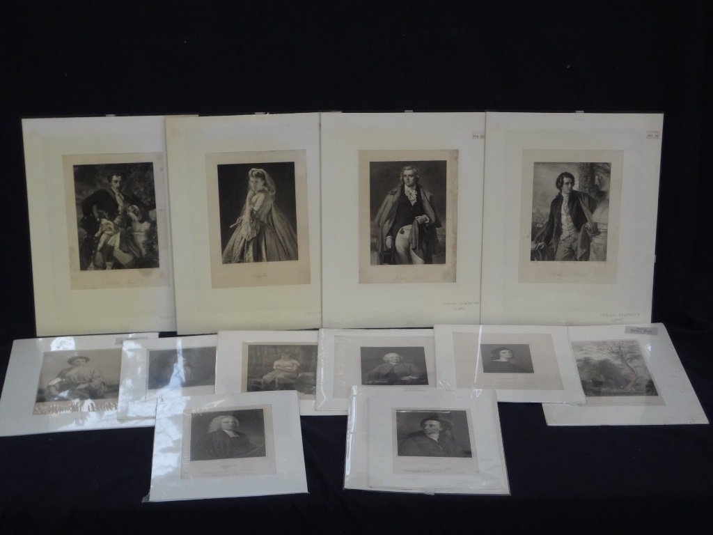 (12) Original Engravings Famous, Influential People of: (12) Original Engravings Famous, Influential People of 1800's. Published Johnson and Fry: Included in this lot of original engravings are titles: Ruth, Charles Moore, Pope, Wild Flowers, Bradley, Robe