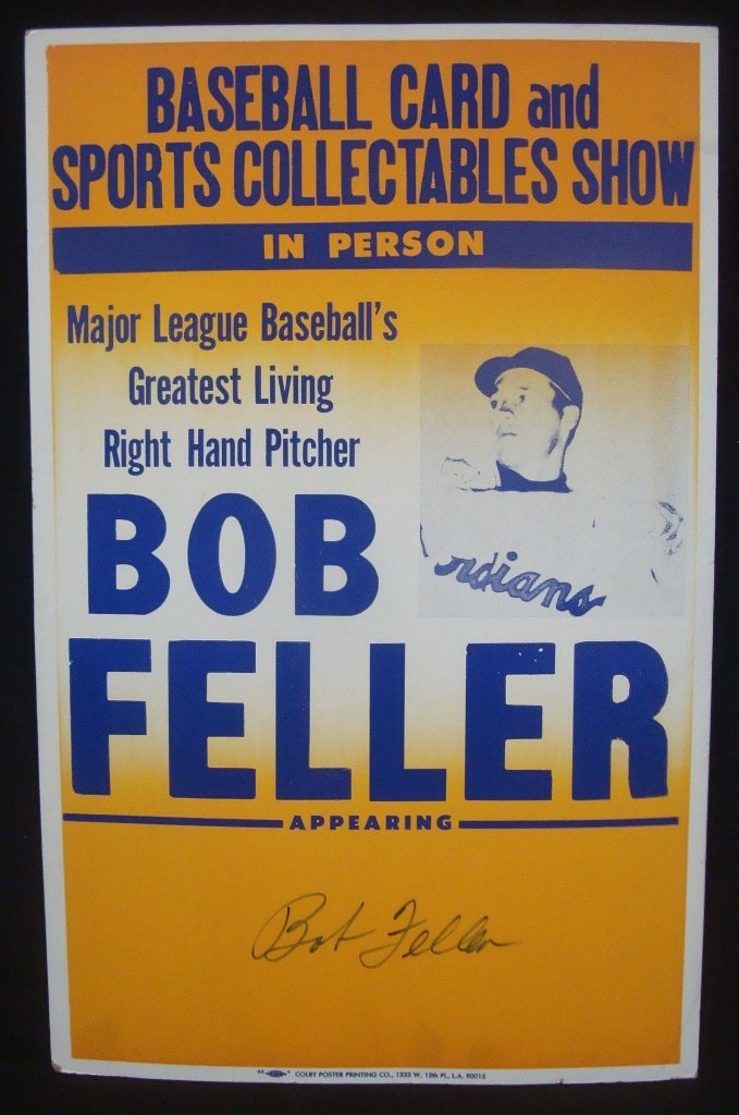 Bob Feller Signed 14x22 Autograph Session Poster (1 of 3)