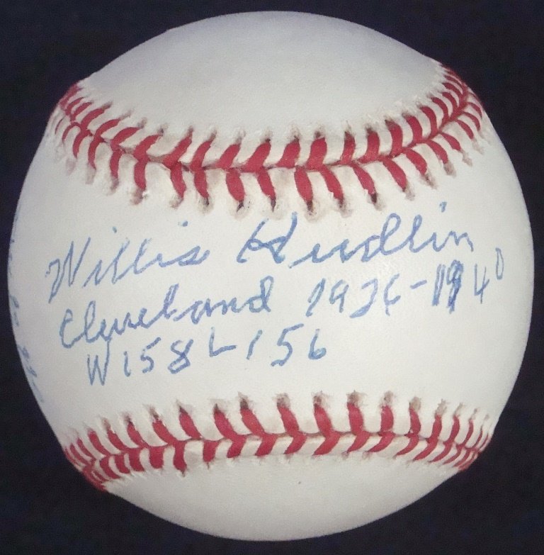 Willis Hudlin Single Signed "Babe Ruth" Inscribed OAL (1 of 2)