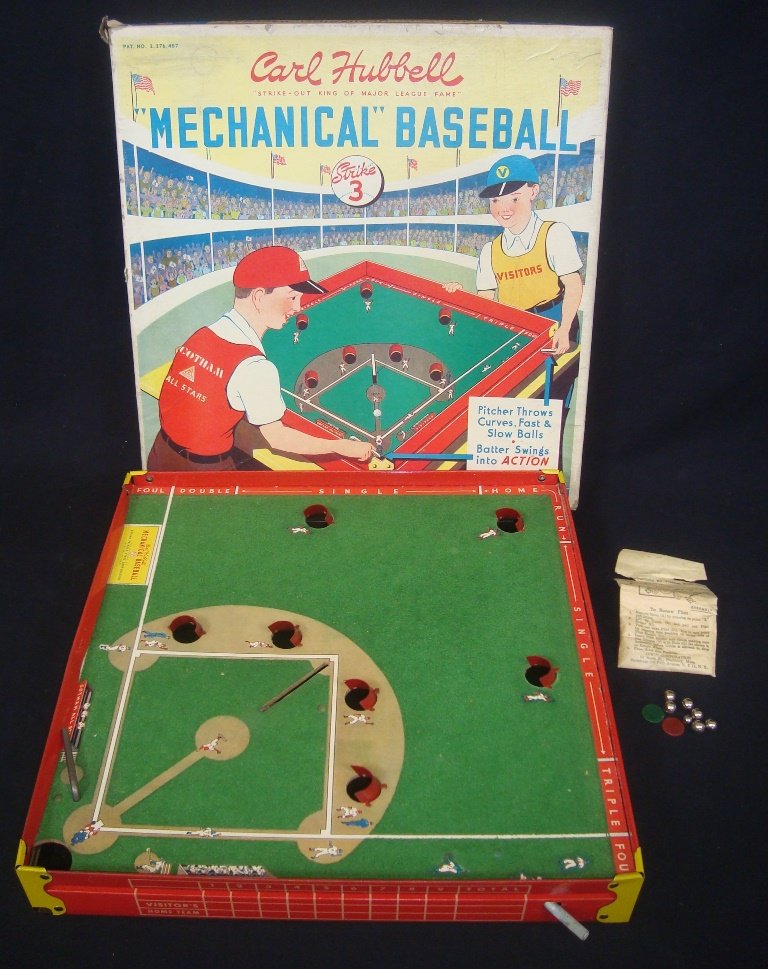 Carl Hubbell "Strike 3" Mechanical Baseball Game with (1 of 9)