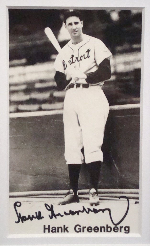 Hank Greenberg Autographed Framed 4x6 Postcard Display (1 of 2)